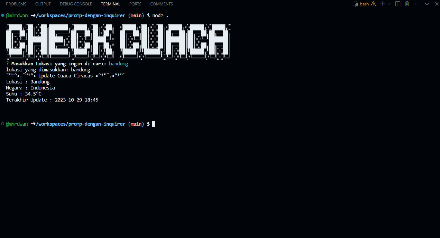 Cek Cuaca CLI