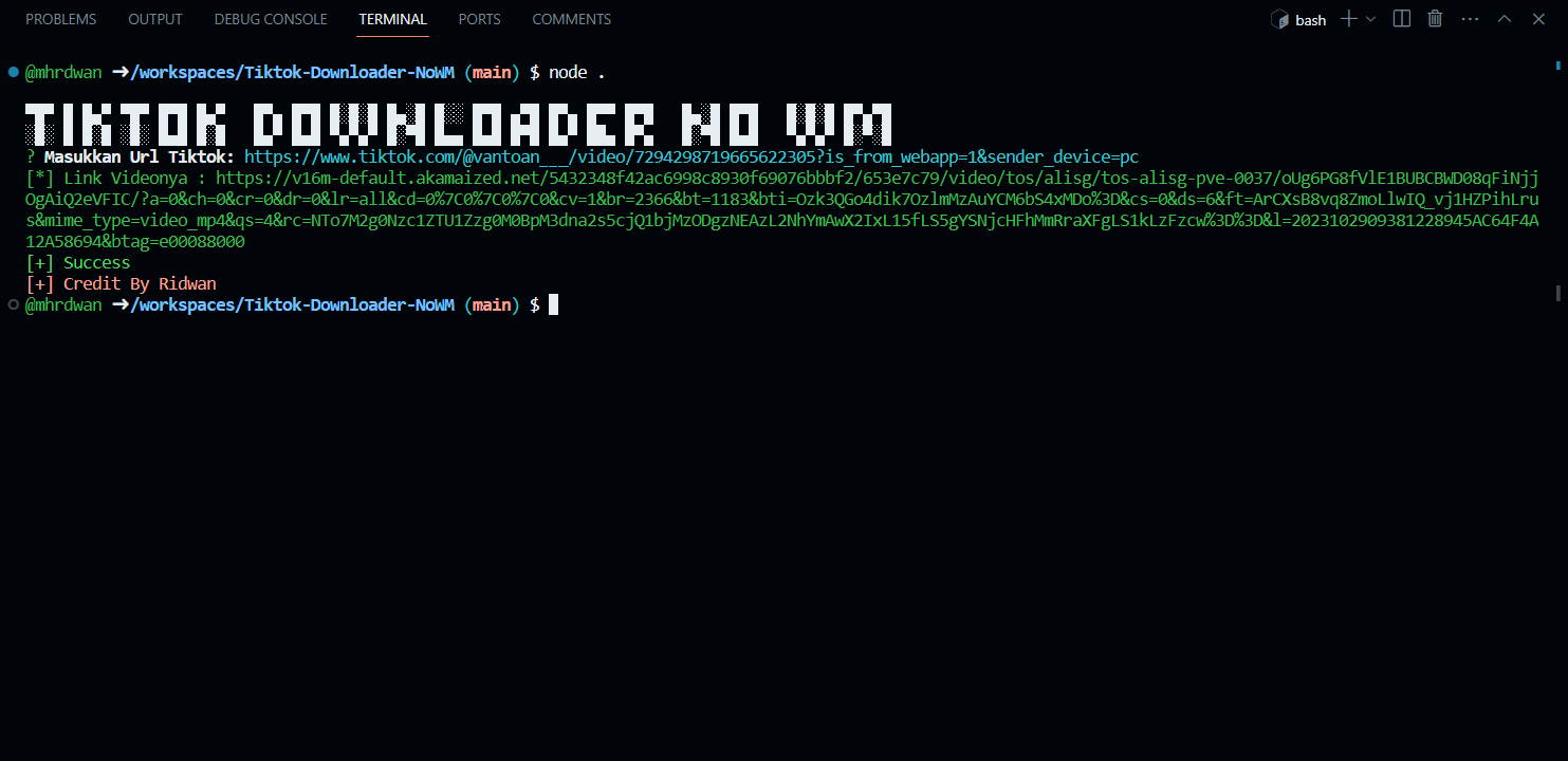 TikTok Downloader CLI